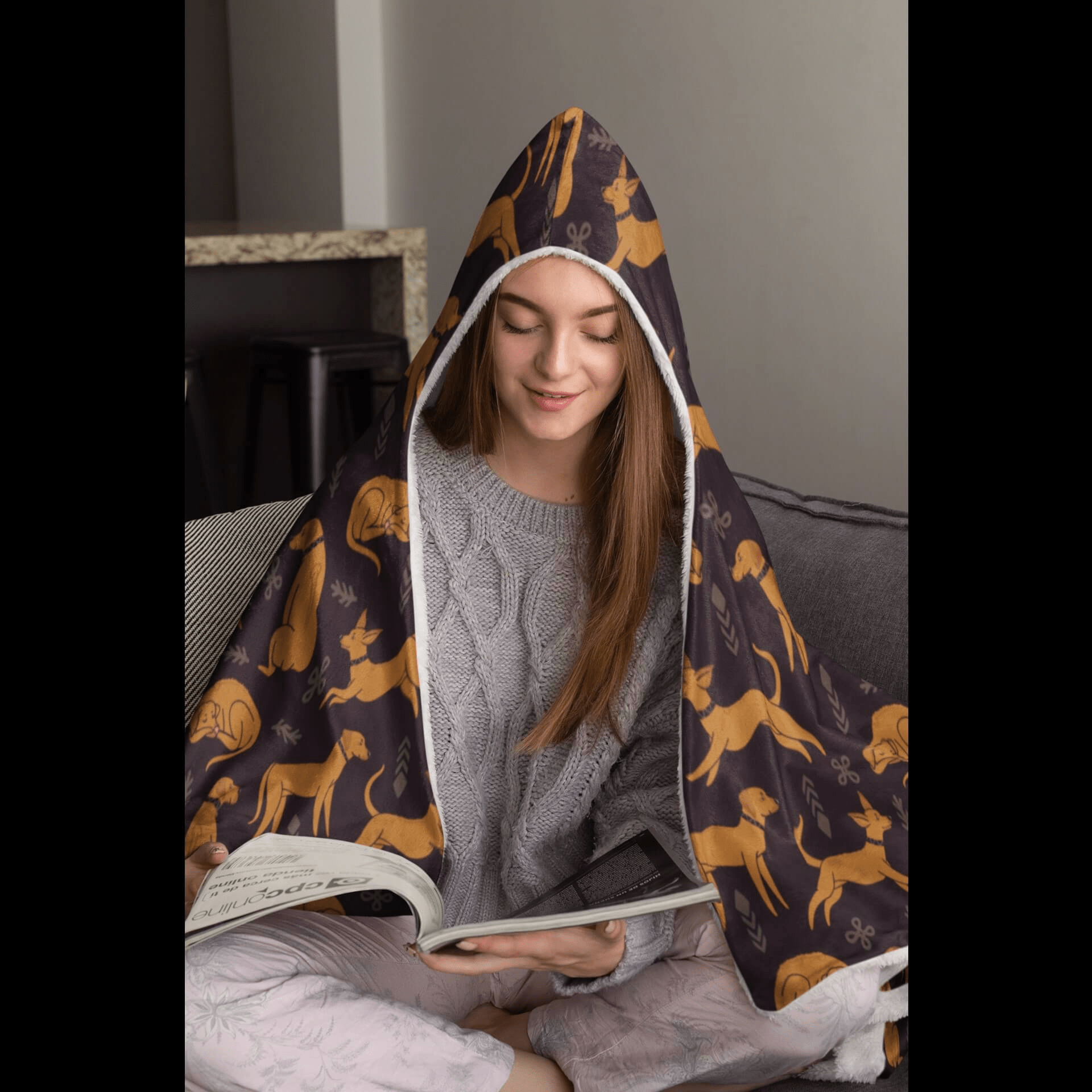 Naija Flame Hooded Blanket - Youth