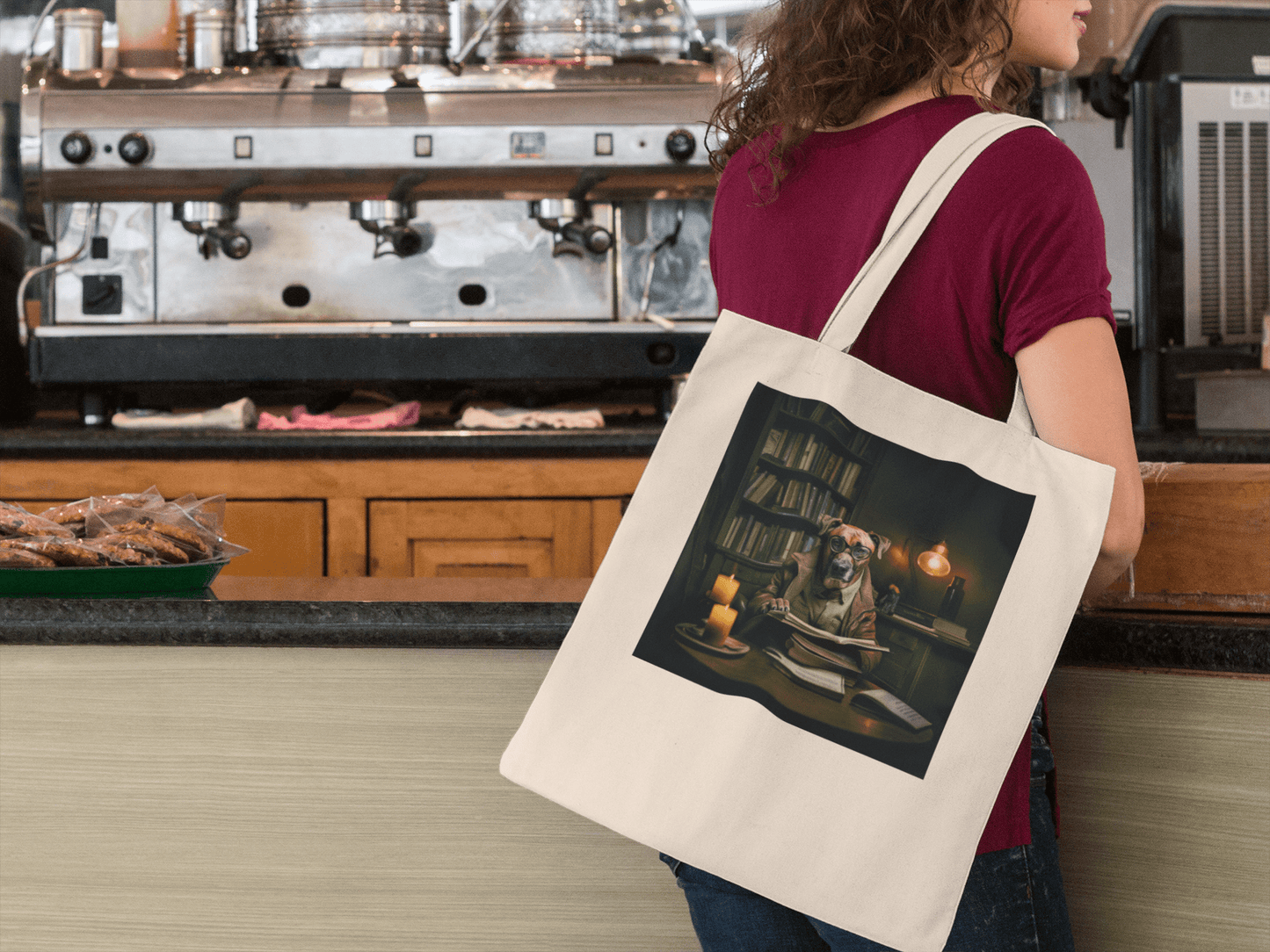 100% Cotton Classic Tote Bag with custom Rhodesian Ridgeback design - Hobbster