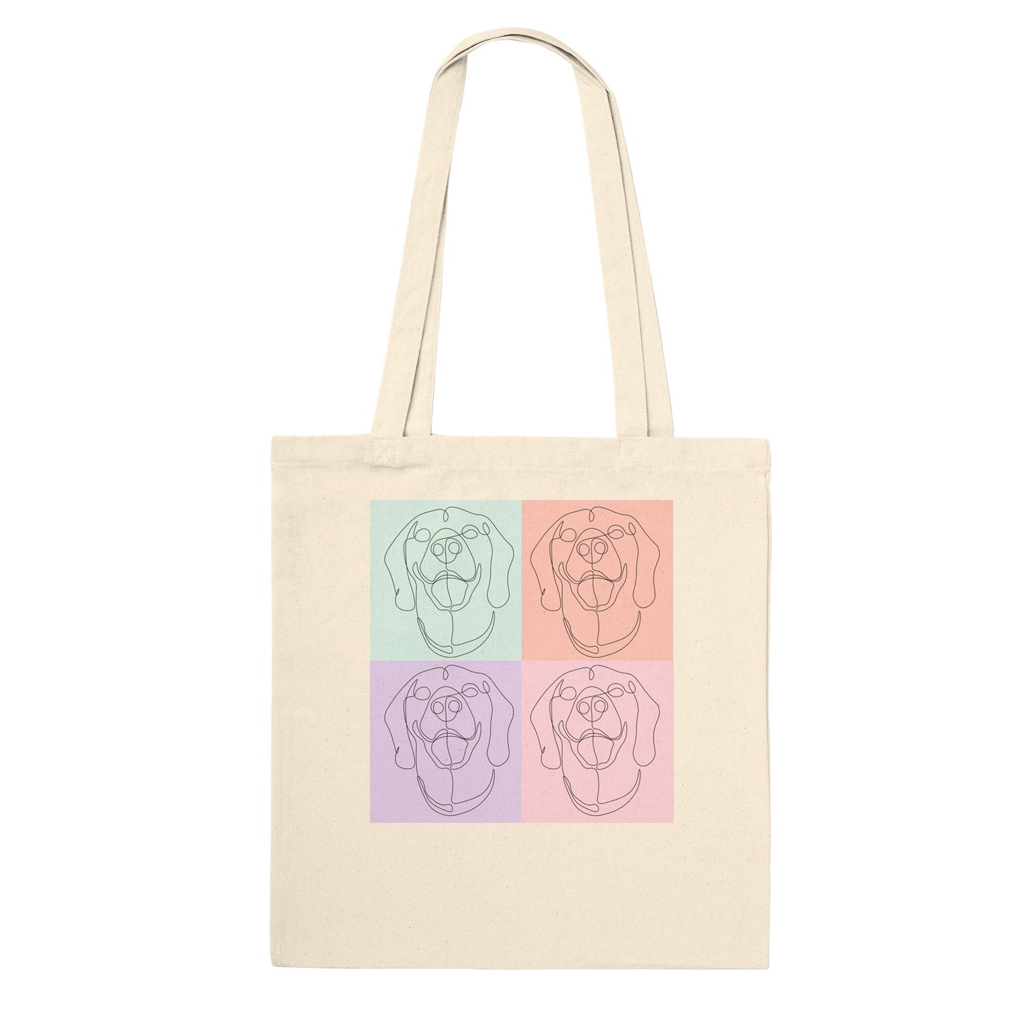 100% Cotton Classic Tote Bag with custom tiled Rhodesian Ridgeback design - Hobbster