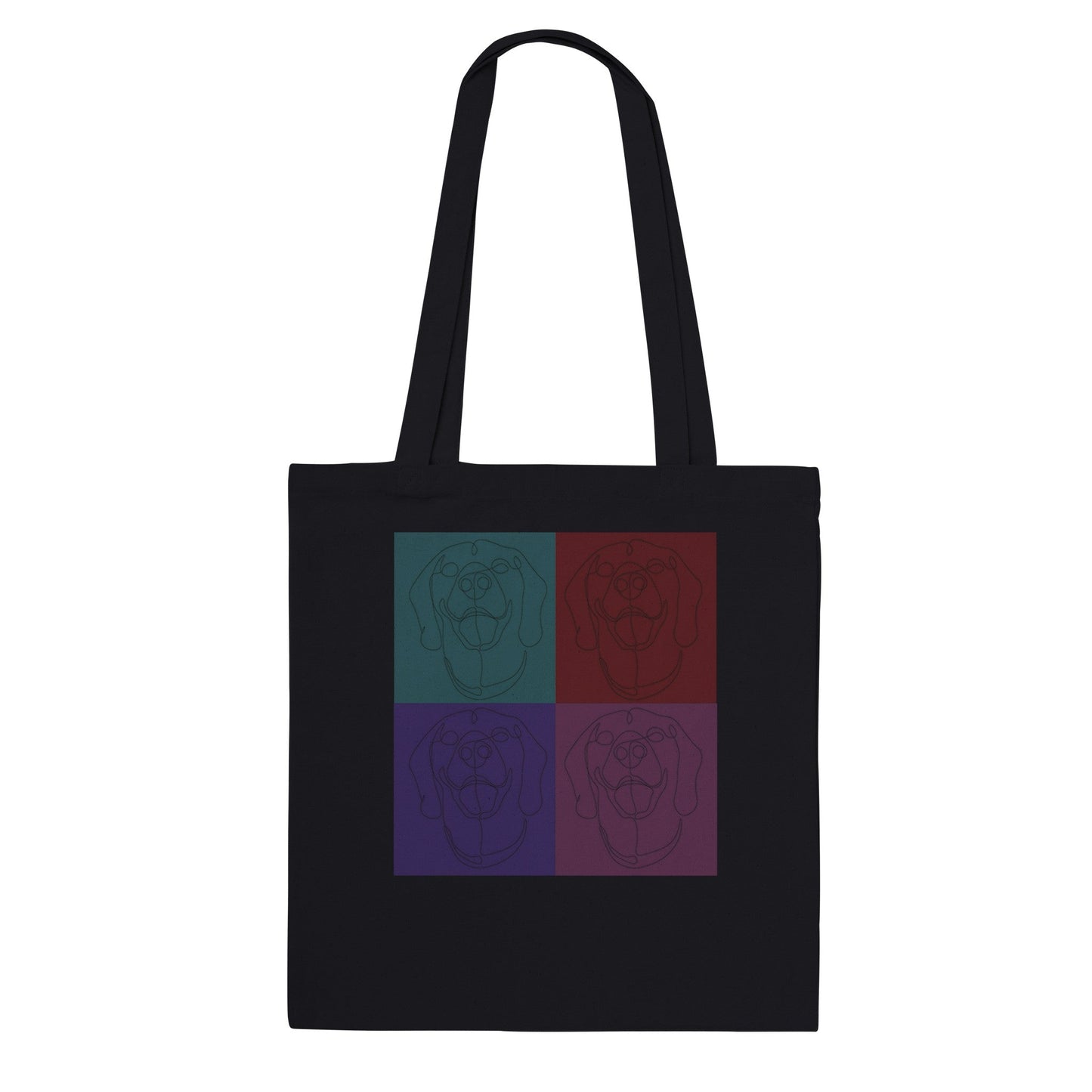 100% Cotton Classic Tote Bag with custom tiled Rhodesian Ridgeback design - Hobbster