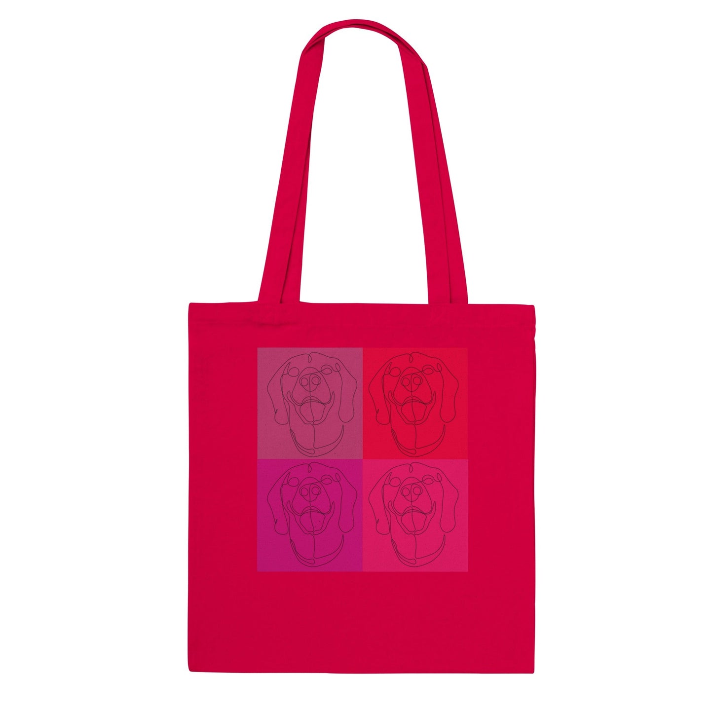 100% Cotton Classic Tote Bag with custom tiled Rhodesian Ridgeback design - Hobbster