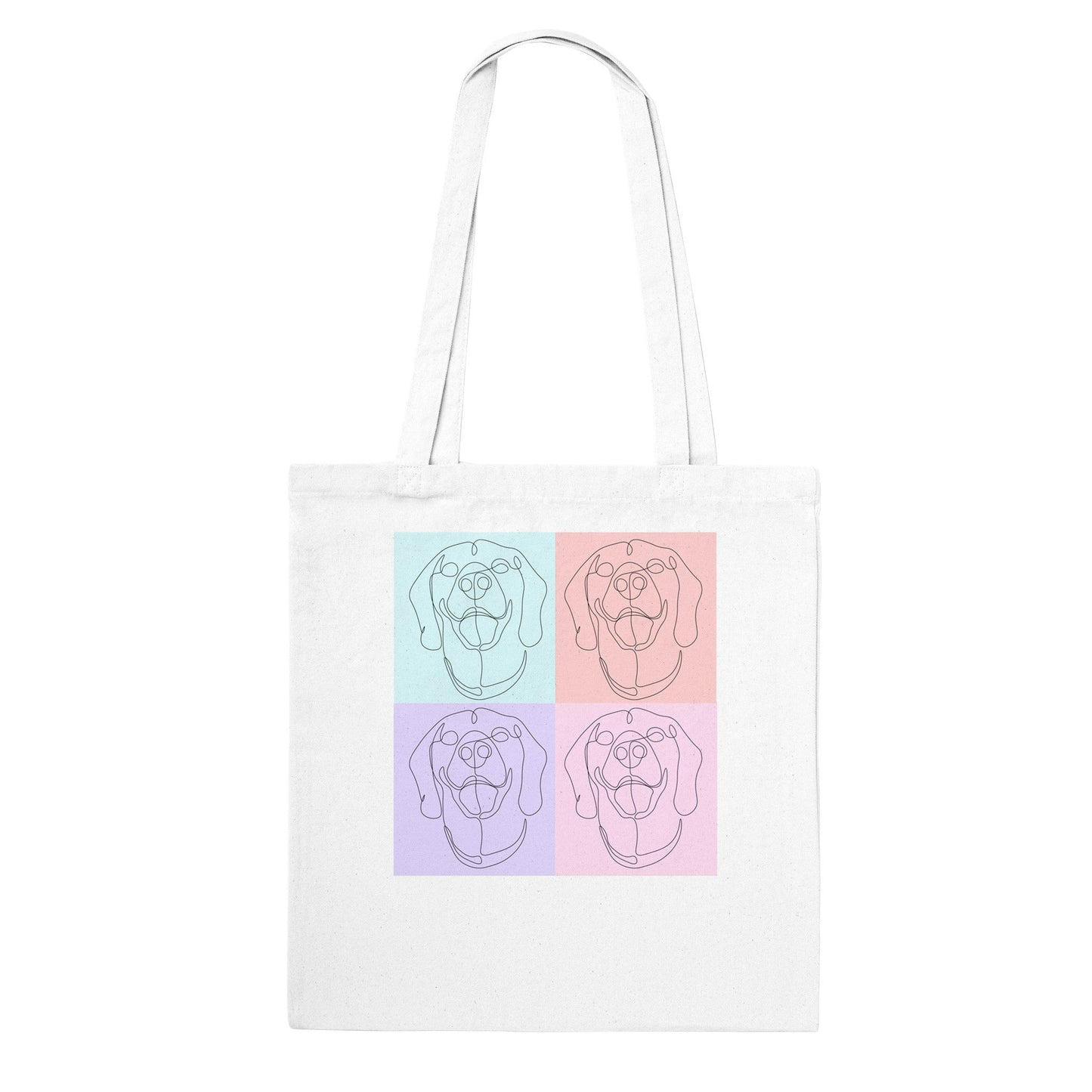 100% Cotton Classic Tote Bag with custom tiled Rhodesian Ridgeback design - Hobbster
