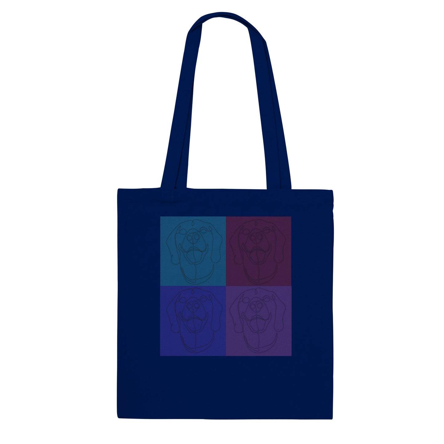 100% Cotton Classic Tote Bag with custom tiled Rhodesian Ridgeback design - Hobbster
