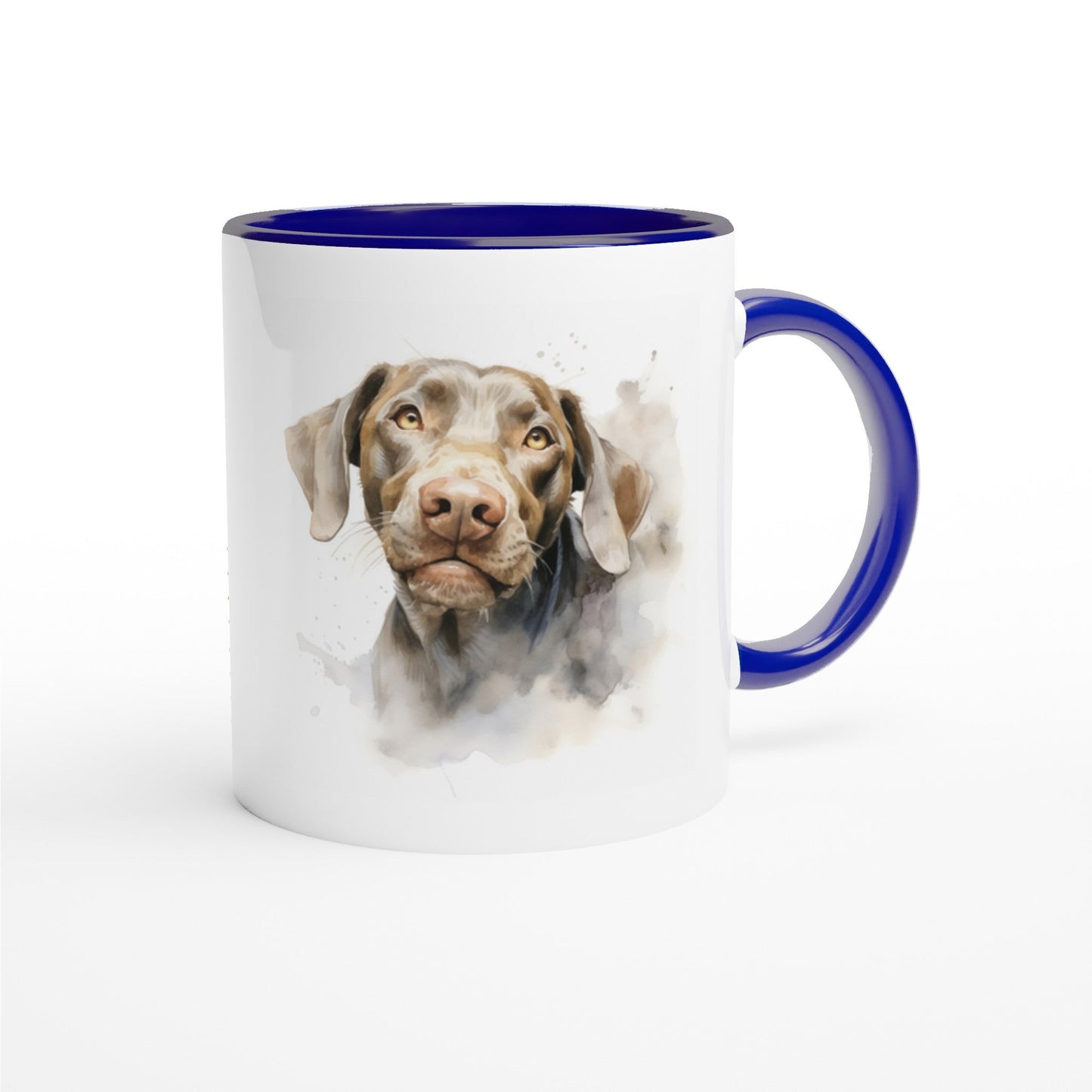 11oz Two-Tone Coffee Mug with Hungarian Vizsla watercolour print - Hobbster