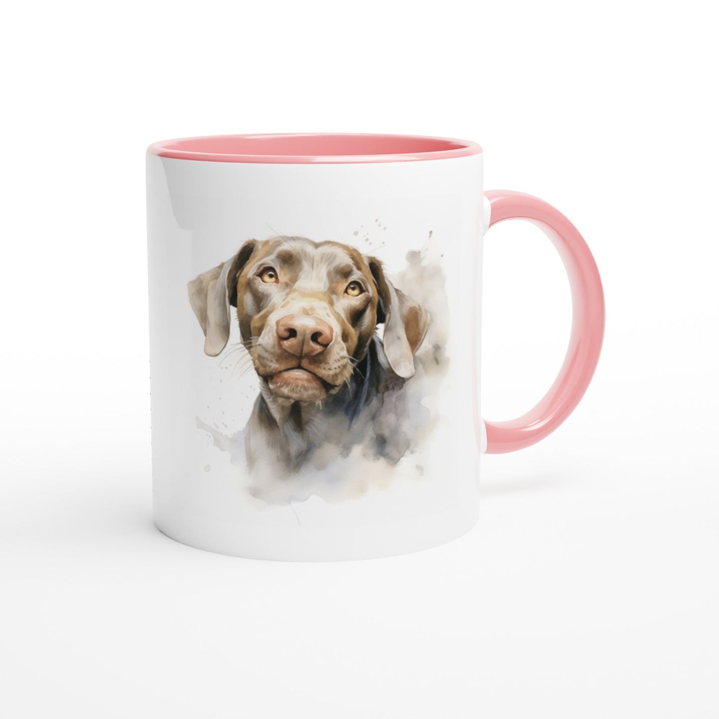 11oz Two-Tone Coffee Mug with Hungarian Vizsla watercolour print - Hobbster