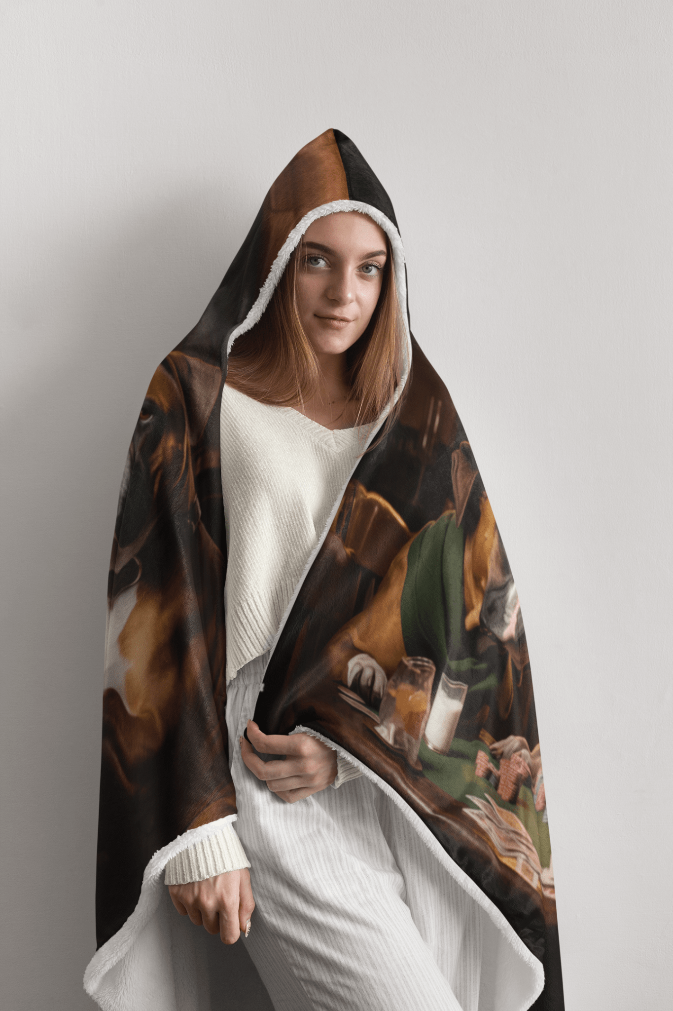 Classic Teen & Kids Hooded Blanket featuring vintage Boxer dog design - Hobbster