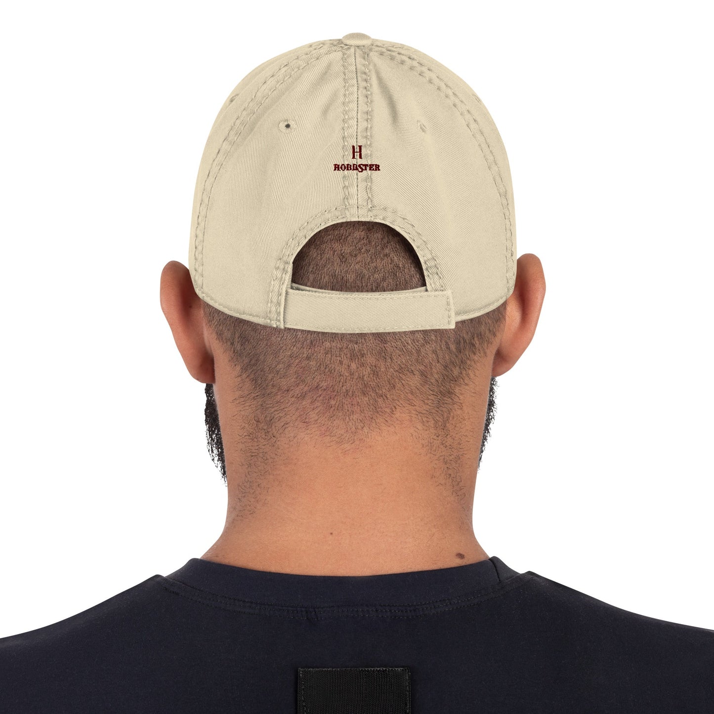 Distressed Baseball Cap featuring Embroidered Vizsla Logo - Hobbster