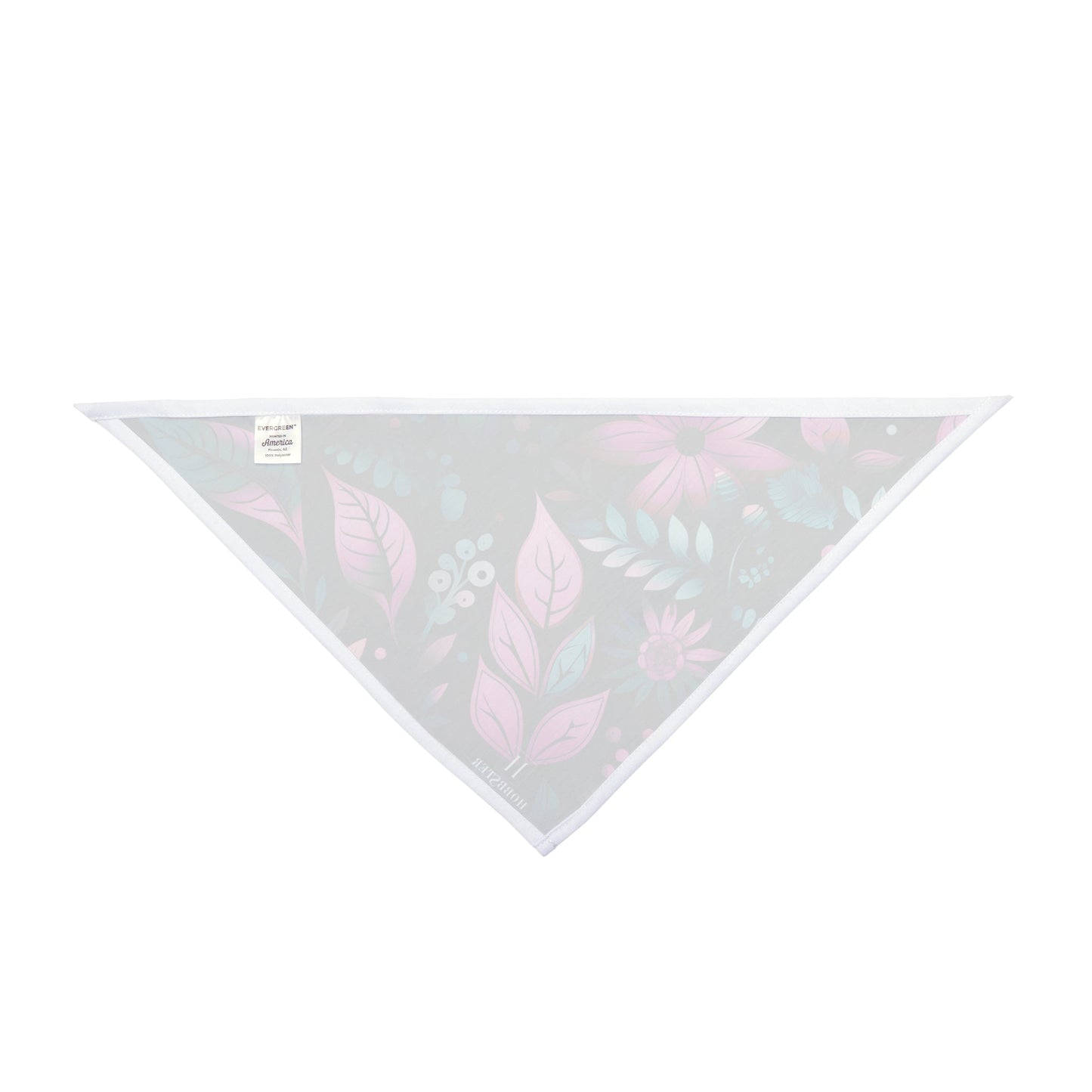 Dog Bandana featuring unique green/pink floral design - Hobbster