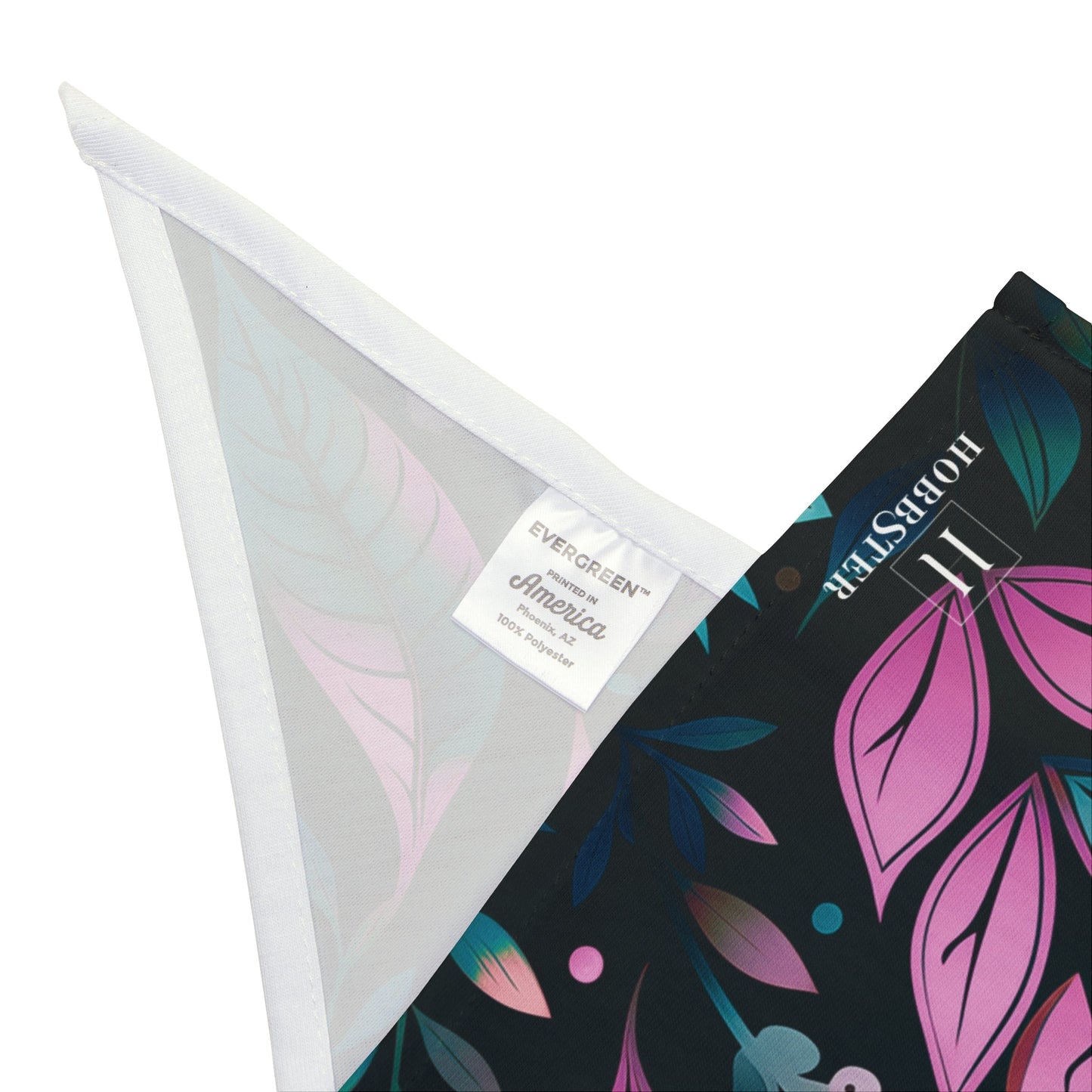 Dog Bandana featuring unique green/pink floral design - Hobbster