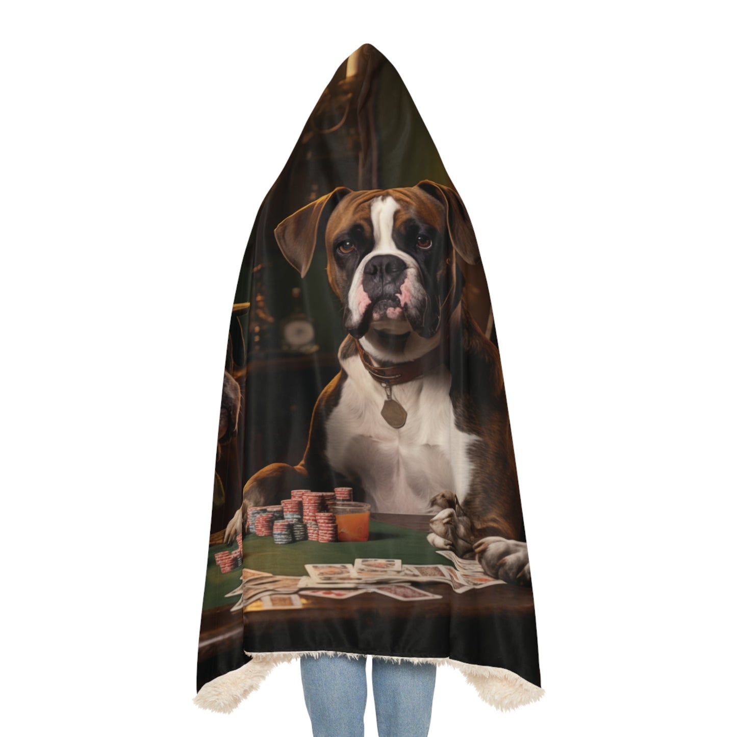 Hooded Blanket - Boxer Dog Design - Hobbster