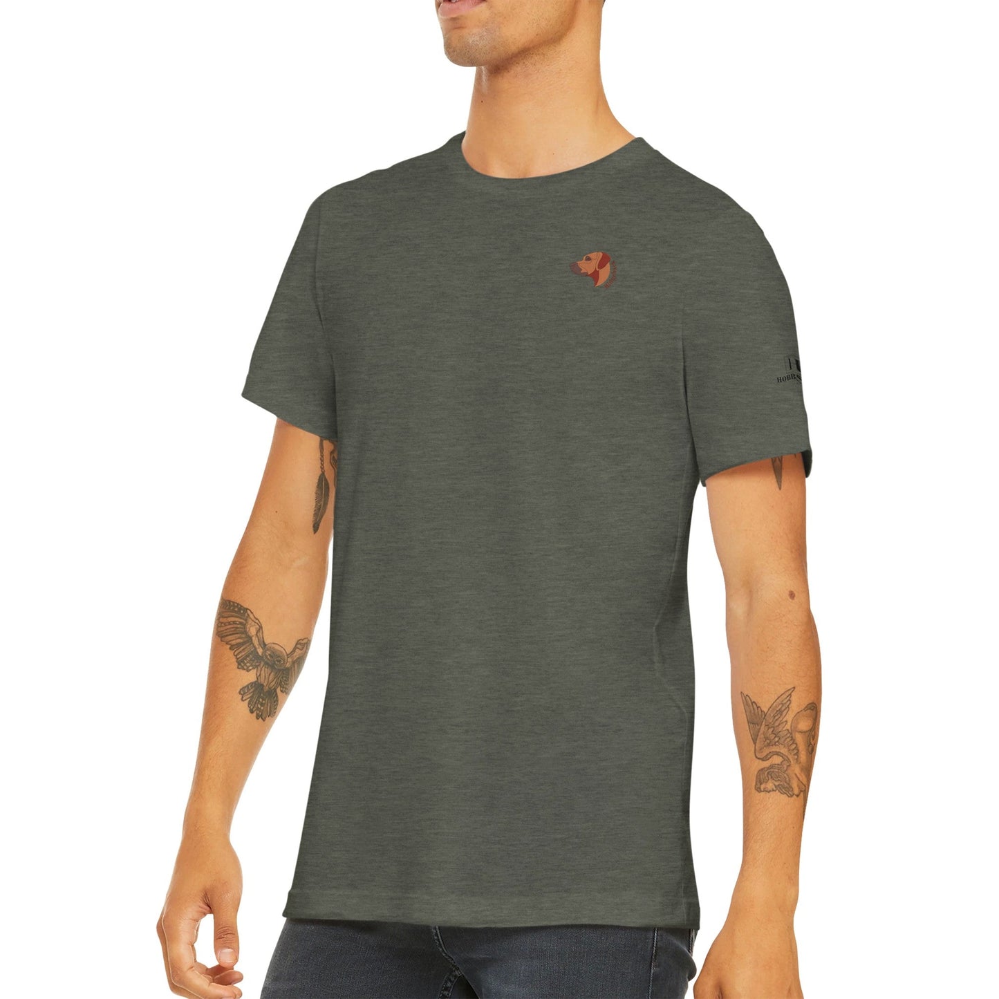 Men's Crewneck T-shirt with Rhodesian Ridgeback logo - Hobbster