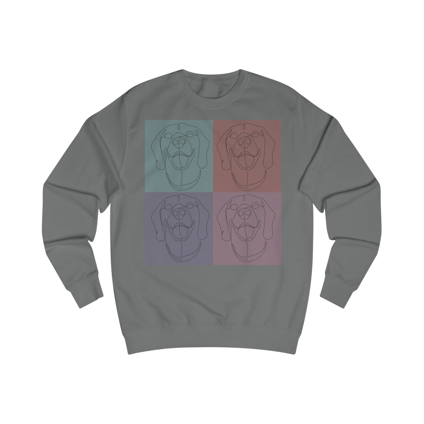 Men's Sweatshirt with custom Rhodesian Ridgeback tile design - Hobbster