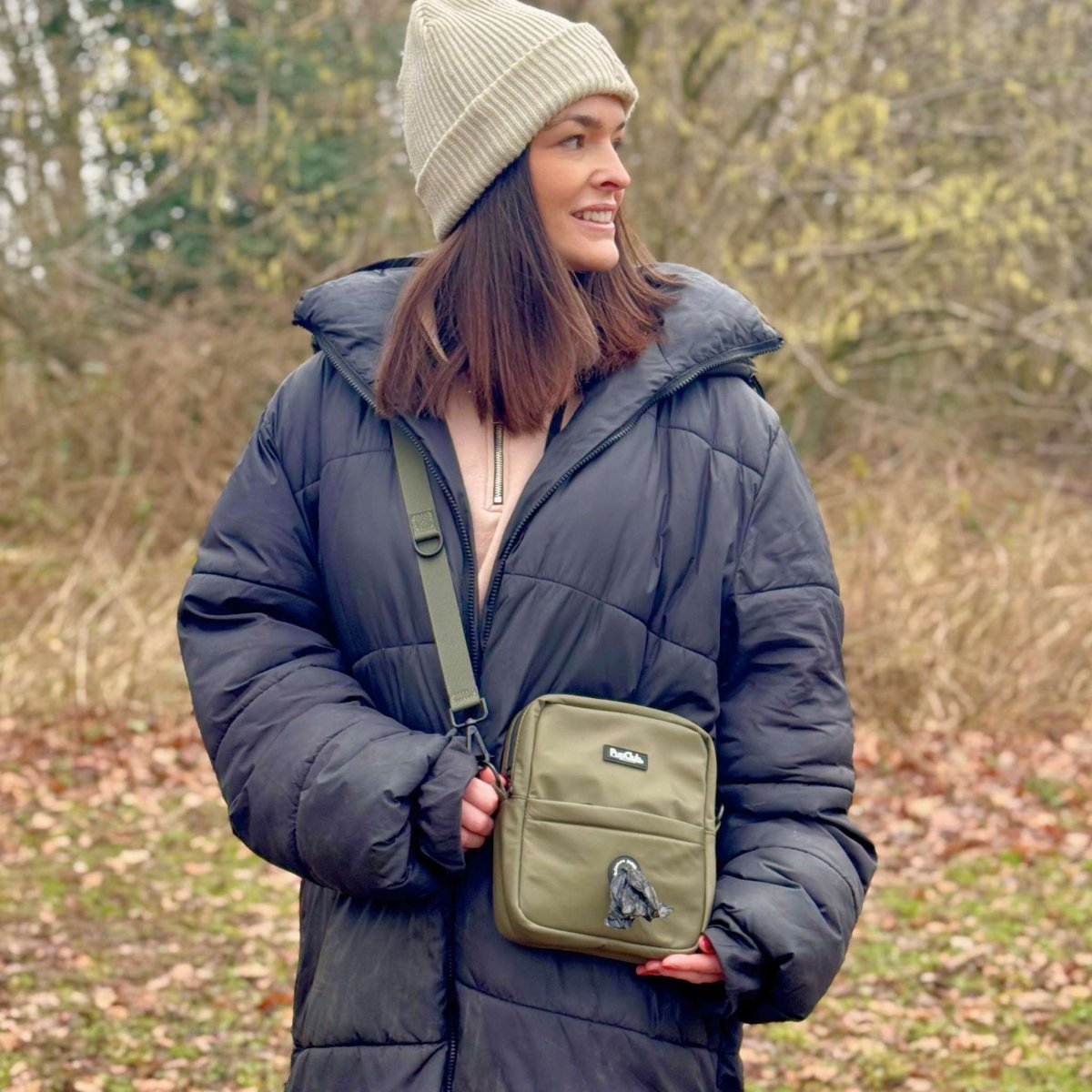 Mini Dog Walking Bag - Khaki Green - Hobbster