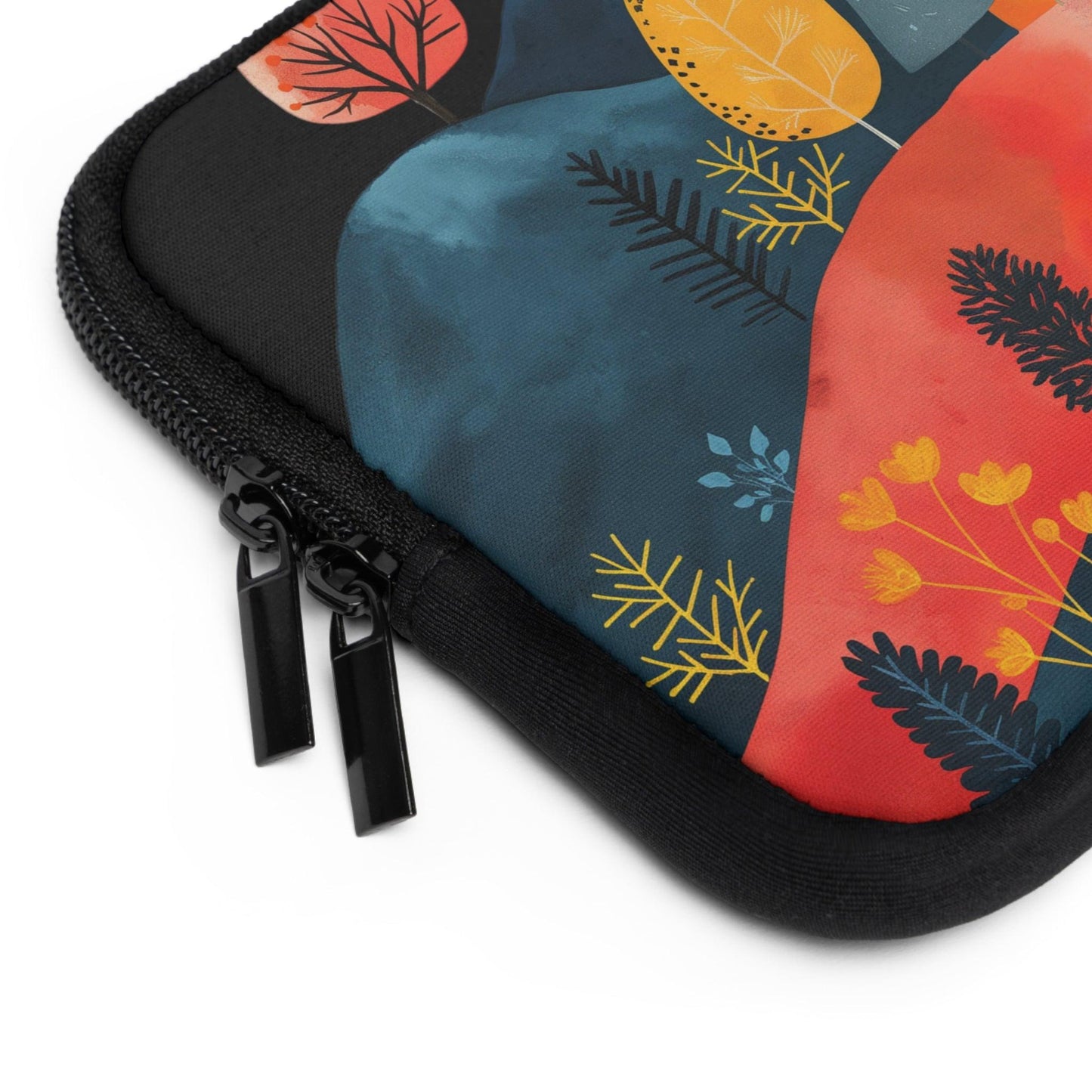 Neoprene Laptop Sleeve featuring Cottage Core Dogs Running Free Design - Hobbster
