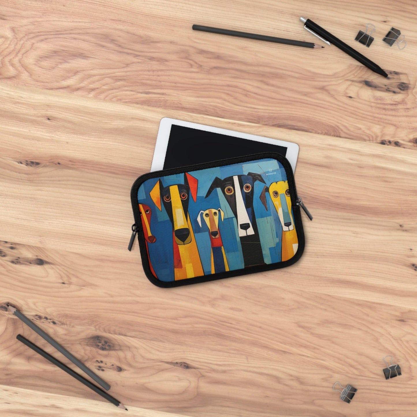 Neoprene Laptop Sleeve Featuring The Original Dog Pack Design - Hobbster
