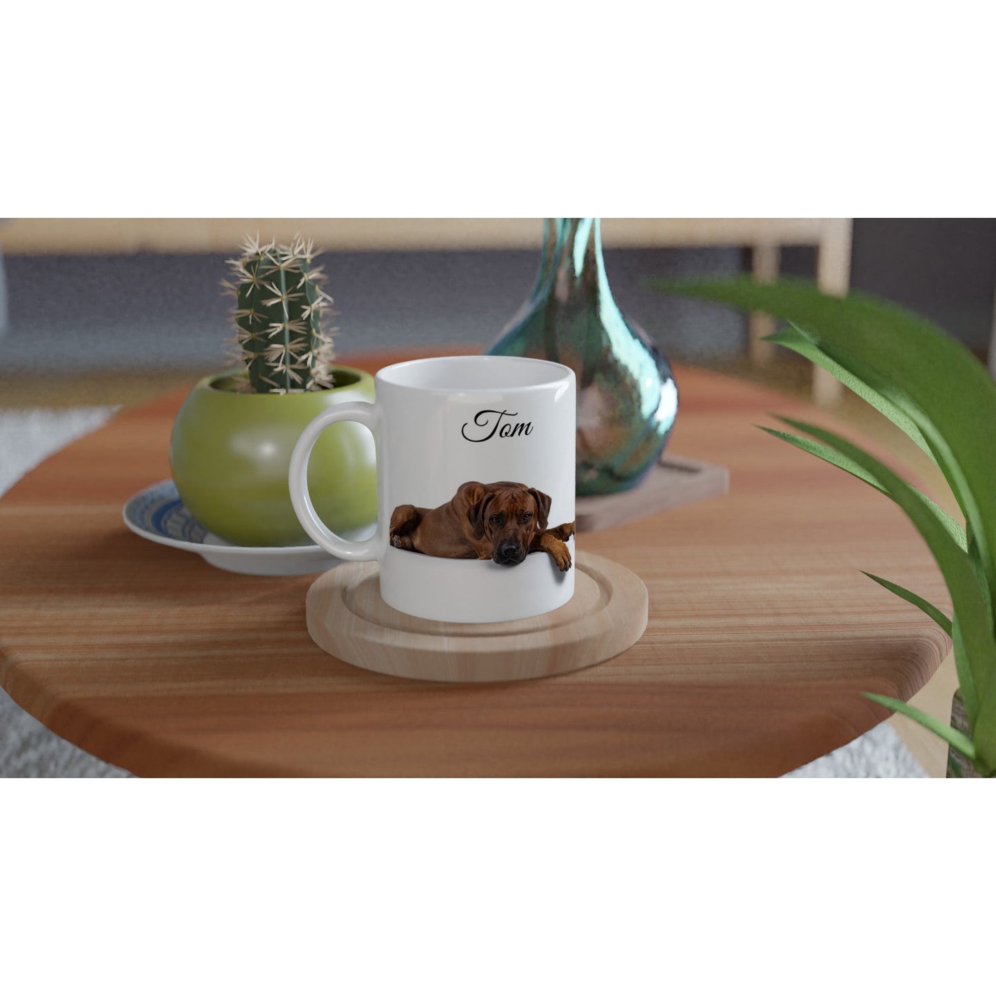 Personalised 11 0z Ceramic Mug with Your Dog Picture and Cool Quote - Hobbster