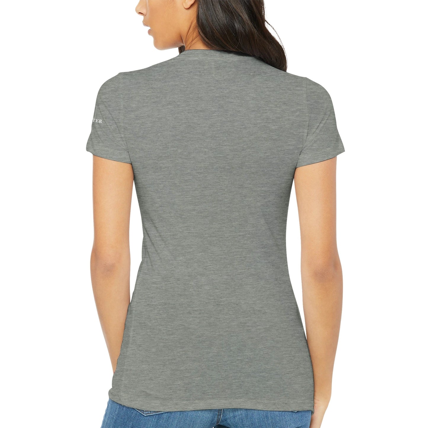 Premium Women's Crewneck T-shirt with a German Shepherd Paper Quilling Design - Hobbster