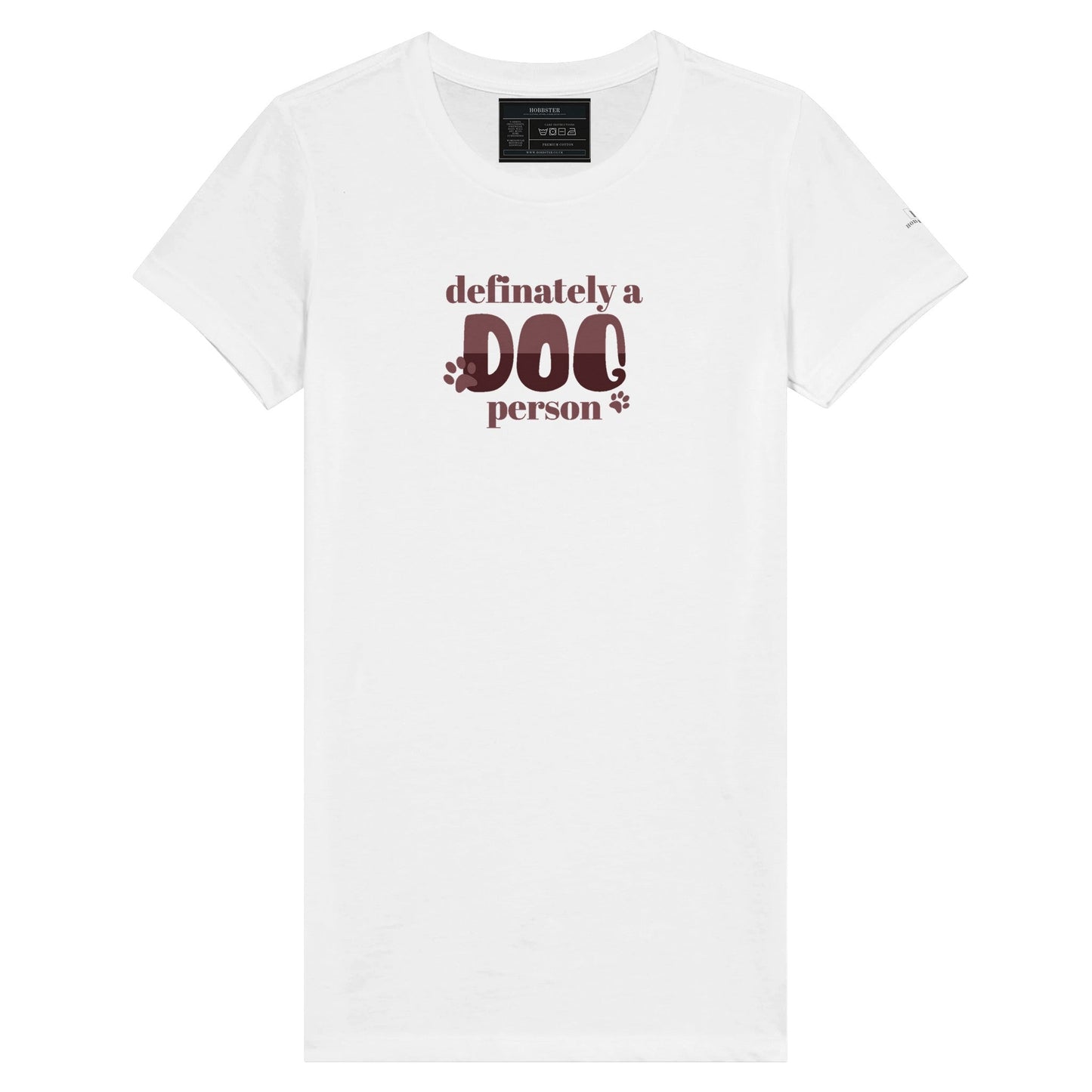 Premium Women's Definately A Dog Person Crewneck T-shirt - Hobbster