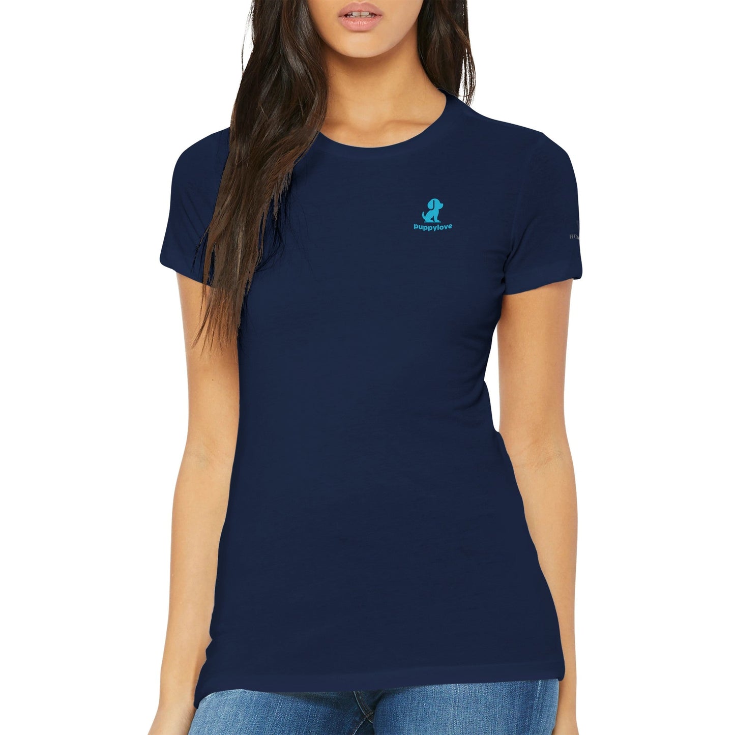 Premium Women's Puppy Love Crewneck T-shirt - Hobbster