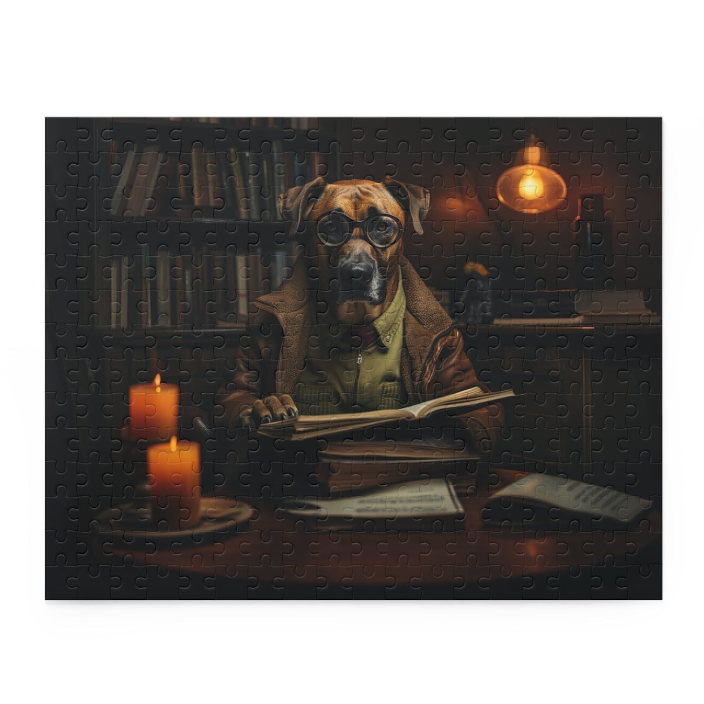 Rhodesian Ridgeback vintage design Jigsaw Puzzle (252 or 500-Piece) - Hobbster