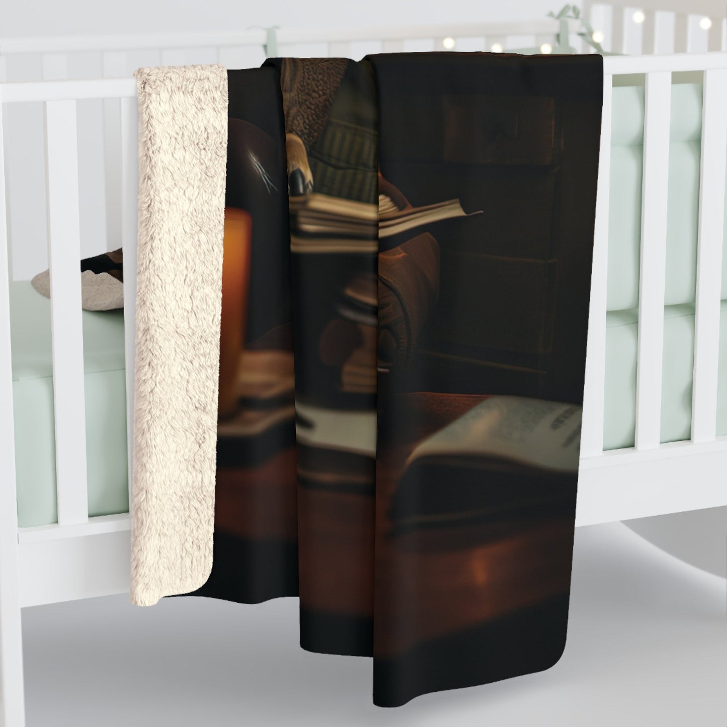 Sherpa Fleece Blanket with vintage Rhodesian Ridgeback dog design - Hobbster