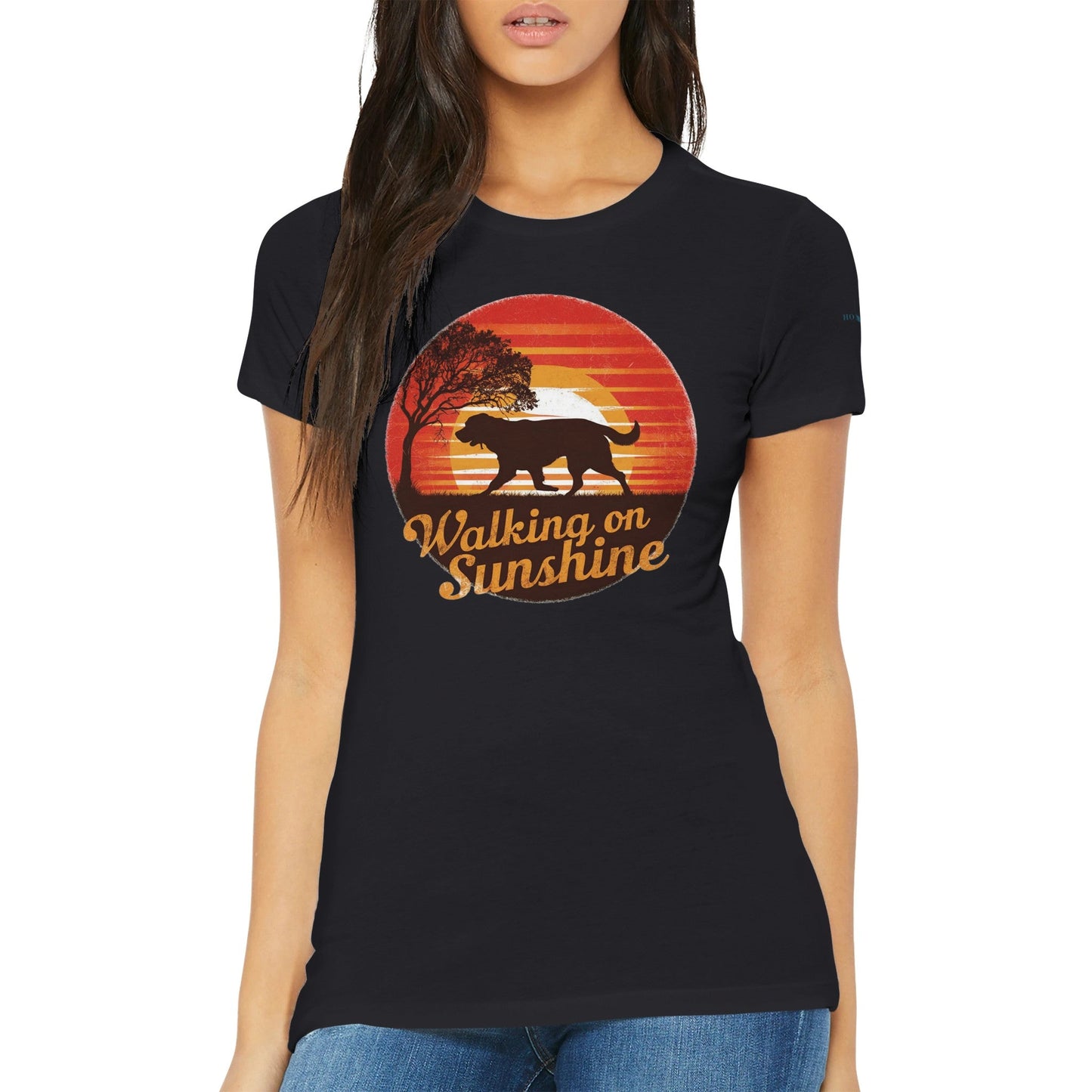 Walking On Sunshine Premium Women's Crewneck T-shirt - Hobbster