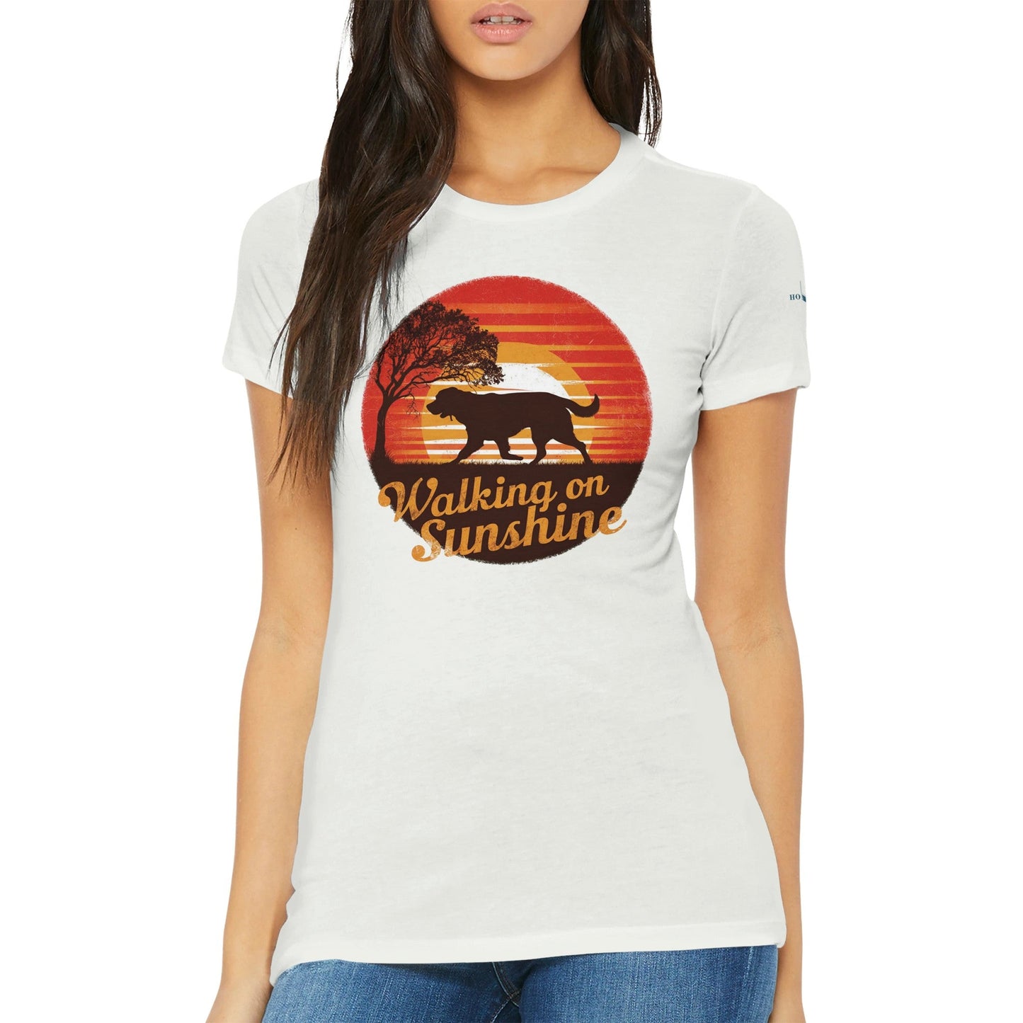 Walking On Sunshine Premium Women's Crewneck T-shirt - Hobbster