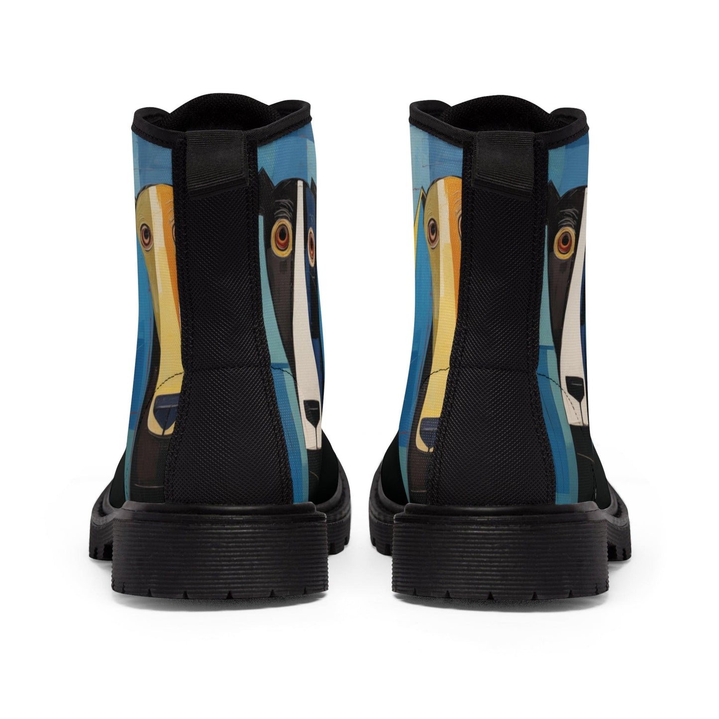 Women's Canvas Boots Featuring The Original Dog Pack - Hobbster