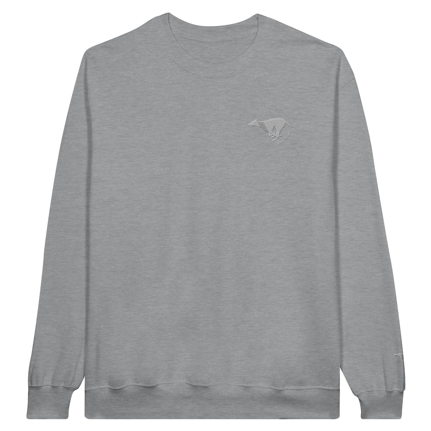 Women's Classic Crewneck Sweatshirt with embroidered Greyhound logo - Hobbster