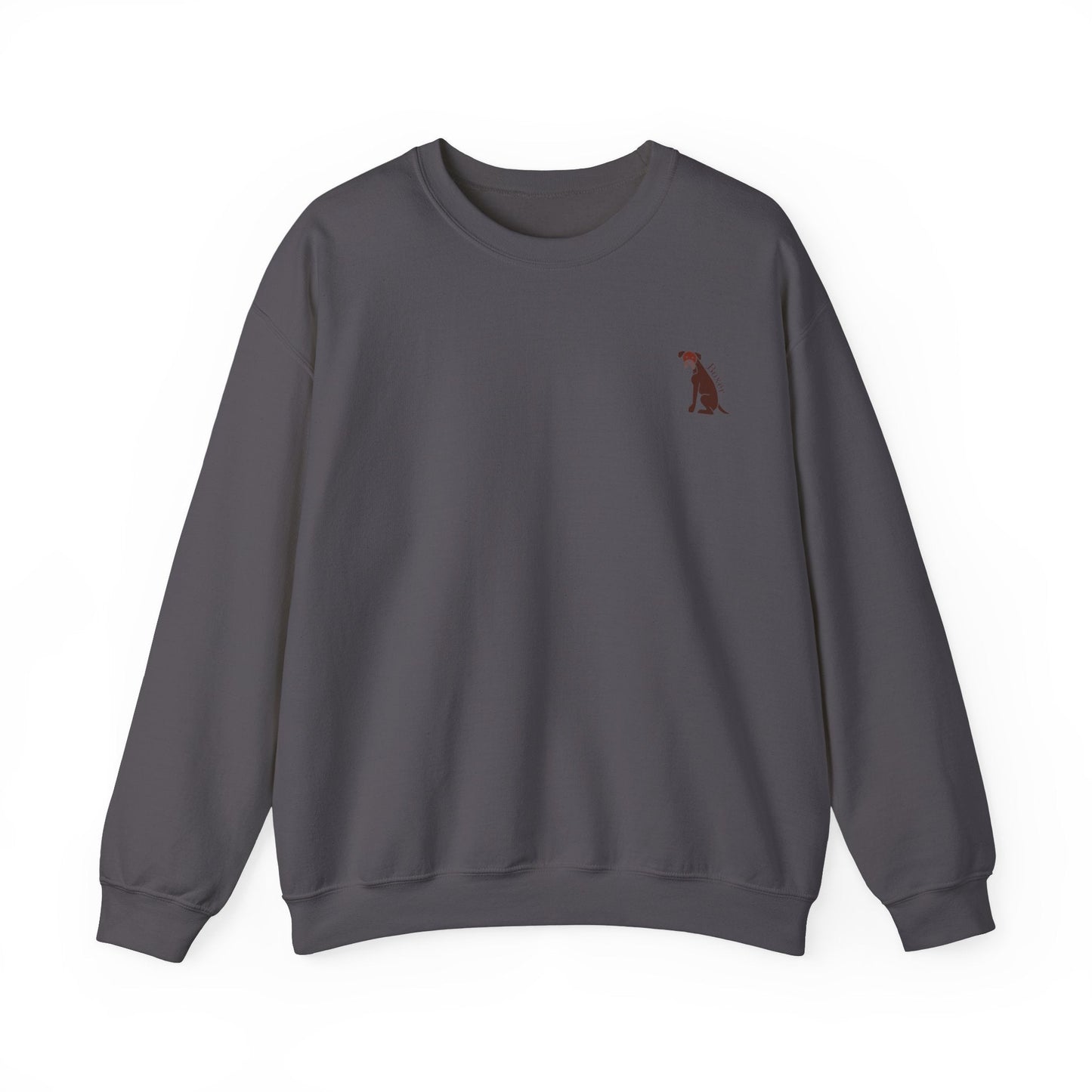 Women's Heavy Blend™ Crewneck Sweatshirt with custom Boxer dog logo design - Hobbster
