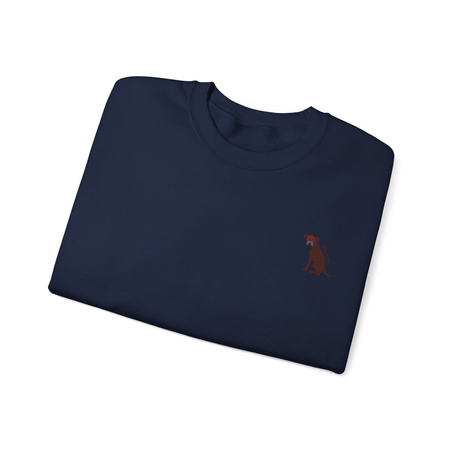 Women's Heavy Blend™ Crewneck Sweatshirt with custom Boxer dog logo design - Hobbster