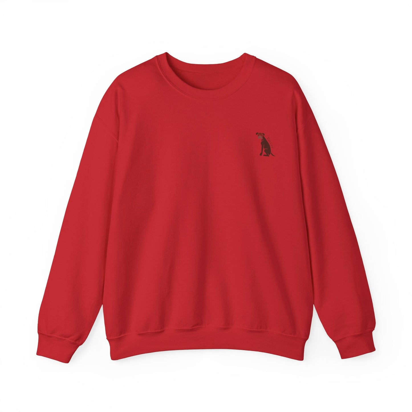 Women's Heavy Blend™ Crewneck Sweatshirt with custom Boxer dog logo design - Hobbster