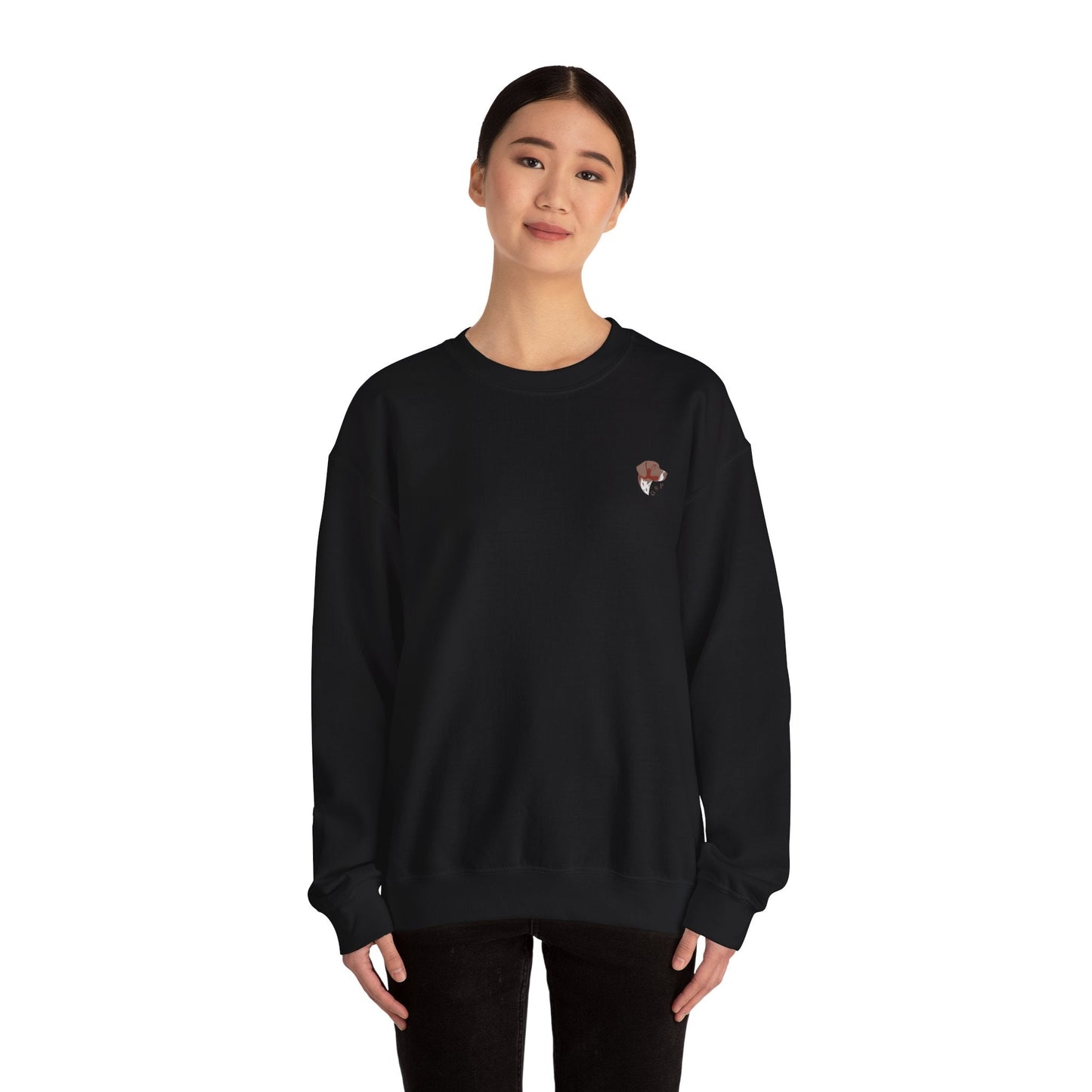 Women's Heavy Blend™ Crewneck Sweatshirt with custom German Short Haired Pointer logo design - Hobbster