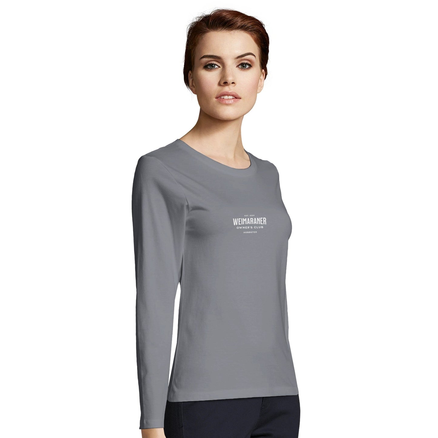 Women's Long Sleeve Fitted T-shirt | Weimaraner Owner's Club - Hobbster