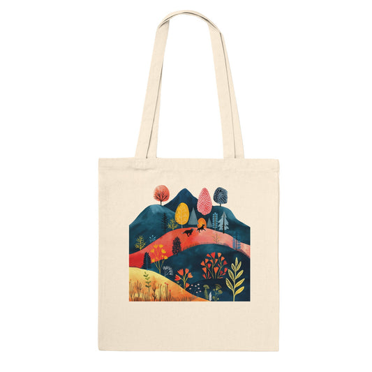 100% Cotton Classic Tote Bag With Cottage Core Design - Hobbster