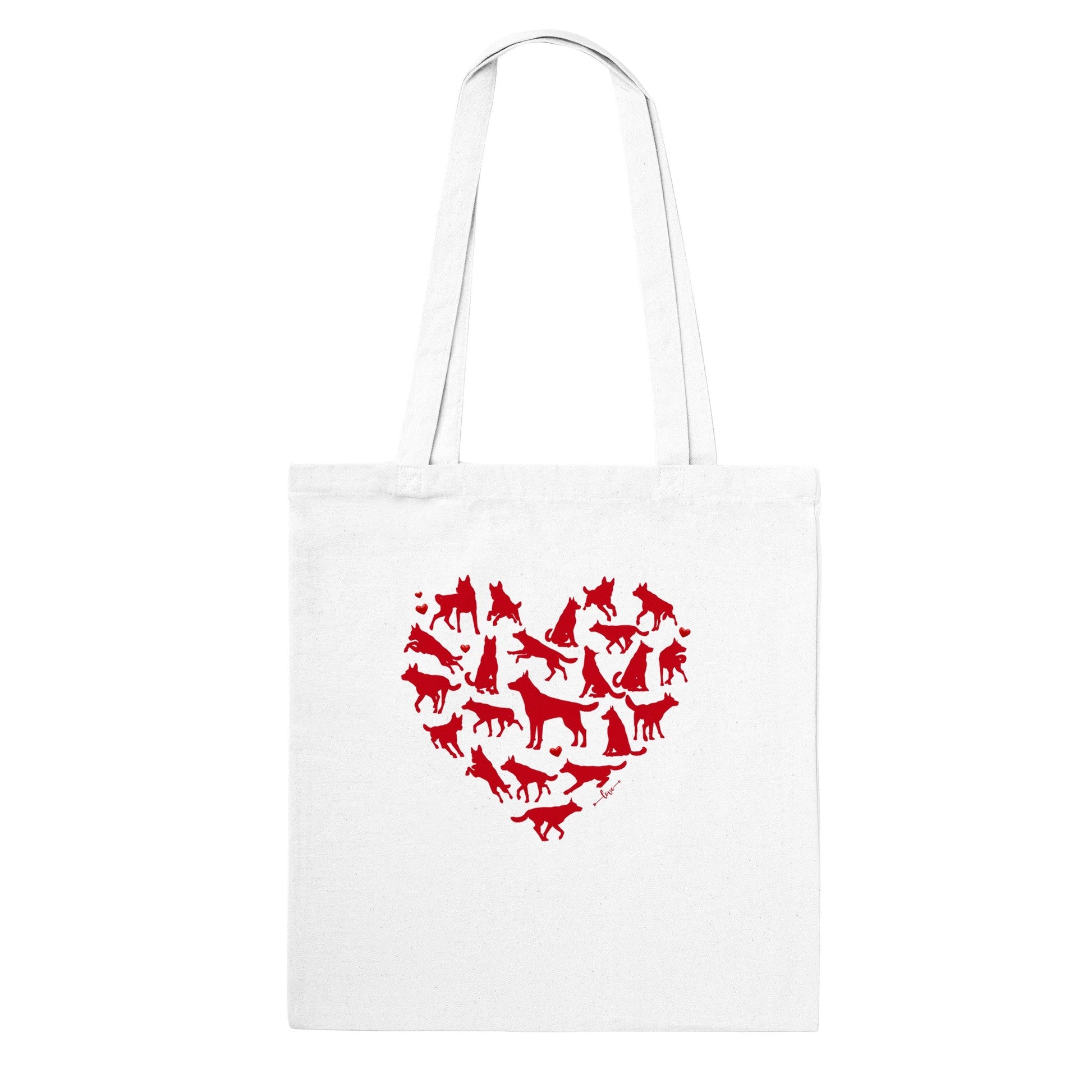 100% Cotton Classic Tote Bag with custom German Shepherd Heart - Hobbster