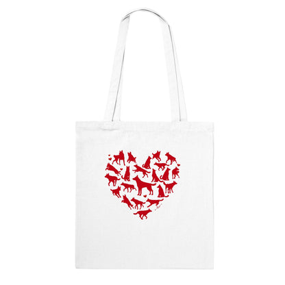 100% Cotton Classic Tote Bag with custom German Shepherd Heart - Hobbster