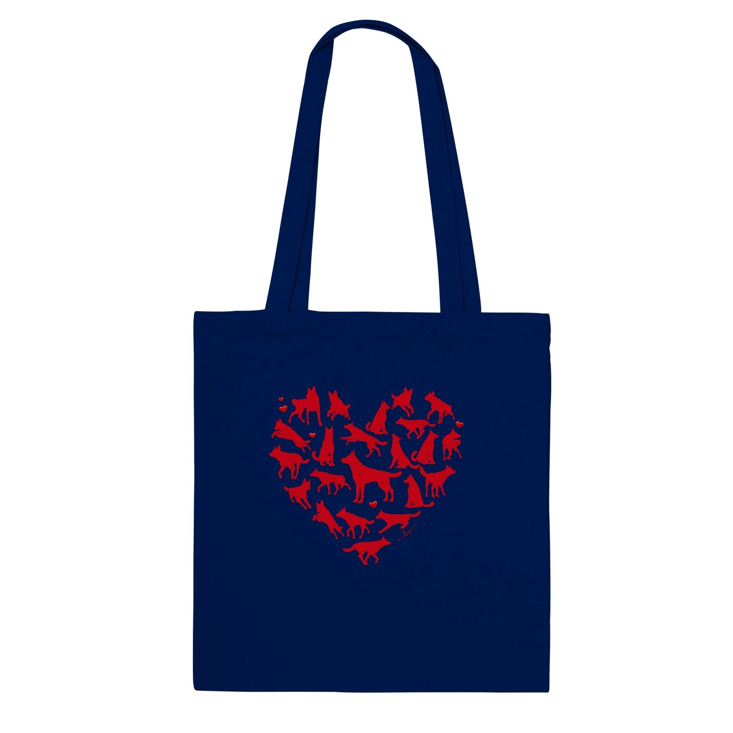 100% Cotton Classic Tote Bag with custom German Shepherd Heart - Hobbster