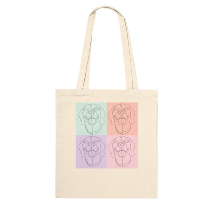 100% Cotton Classic Tote Bag with custom tiled Rhodesian Ridgeback design - Hobbster