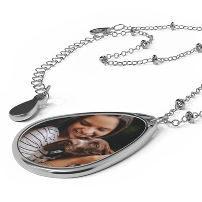 Personalised Dog Photo Teardrop Necklace