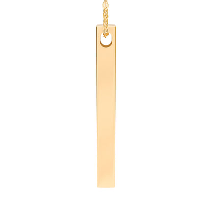 Personalised Engraved Dog Name Bar Necklace