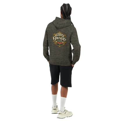 Great Dane Owners Club men's zip hoodie in Charcoal Heather