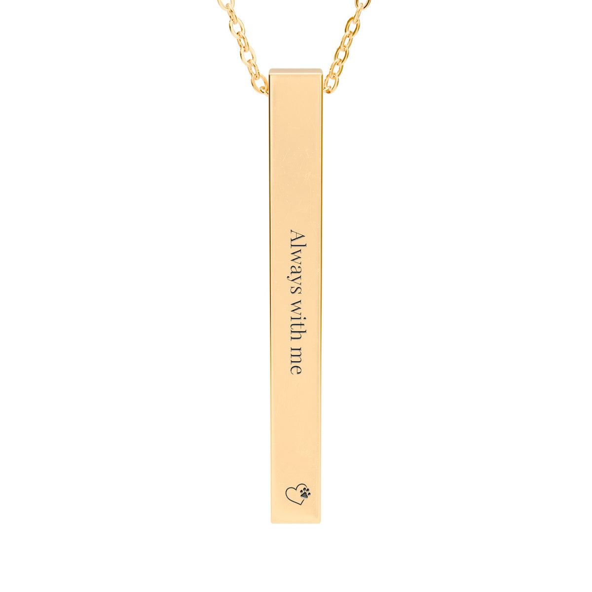 Personalised Engraved Dog Name Bar Necklace