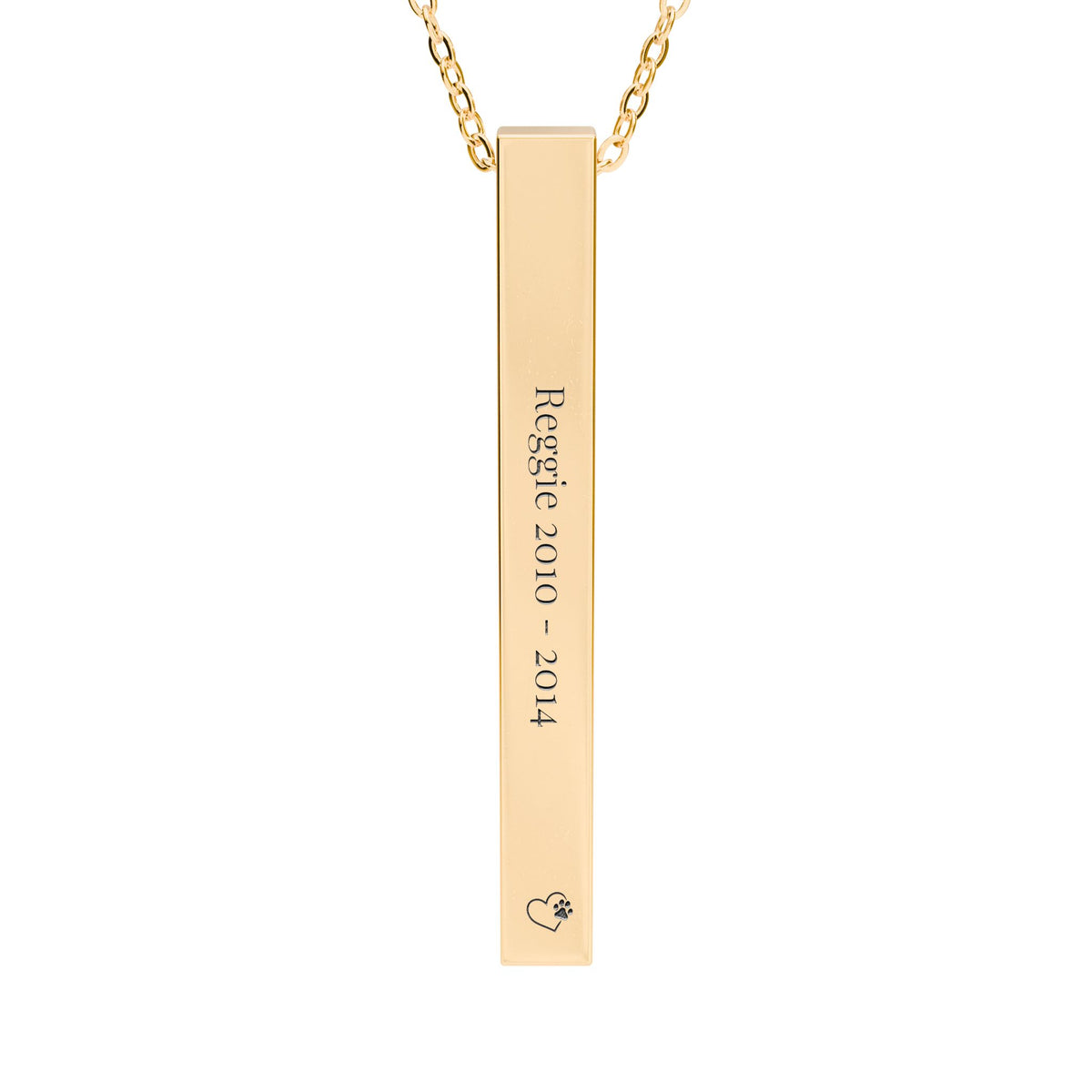 Personalised Engraved Dog Name Bar Necklace