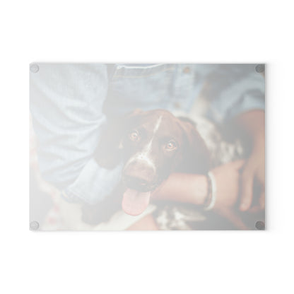 Personalised Dog Photo Glass Chopping Board