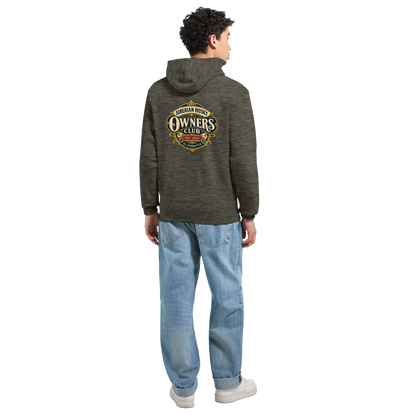Siberian Husky Owners Club men's zip hoodie in Charcoal Heather