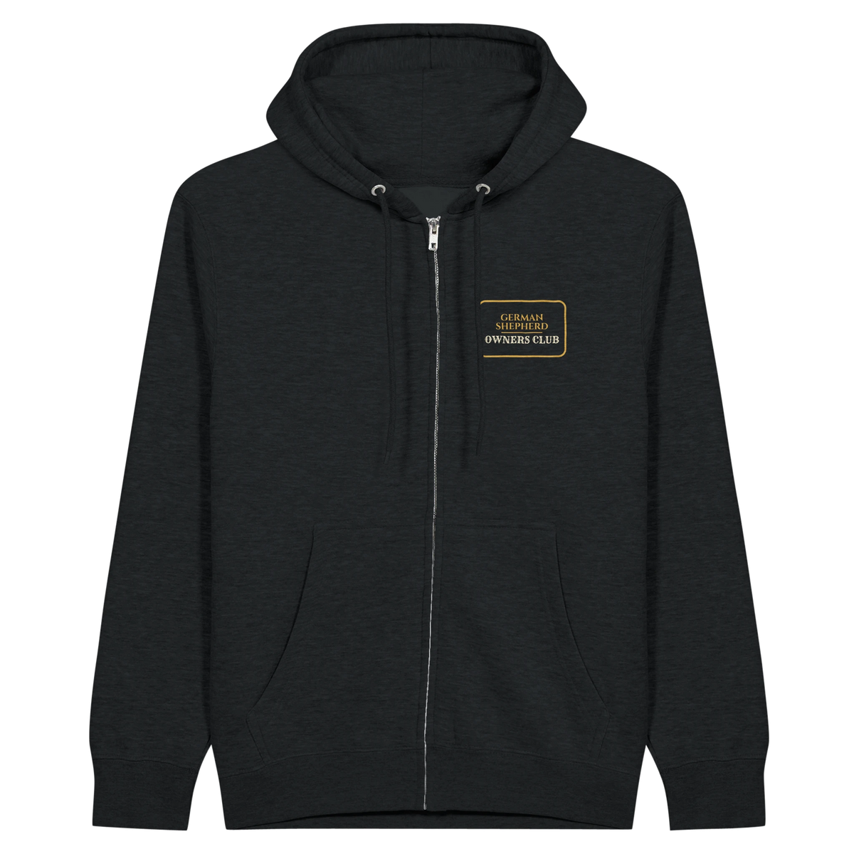 German Shepherd Owners Club men's zip hoodie in Black