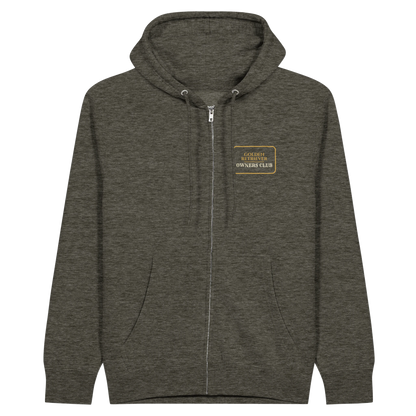 Golden Retriever Owners Club men's zip hoodie in Charcoal Heather