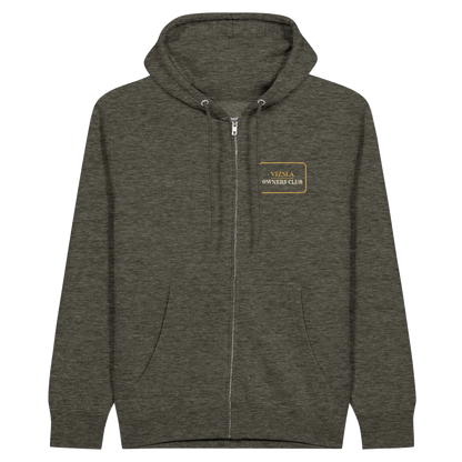 Vizsla Owners Club men's zip hoodie in Charcoal Heather