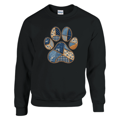 Faux Patchwork Dog Women's Crewneck Sweatshirt - Hobbster